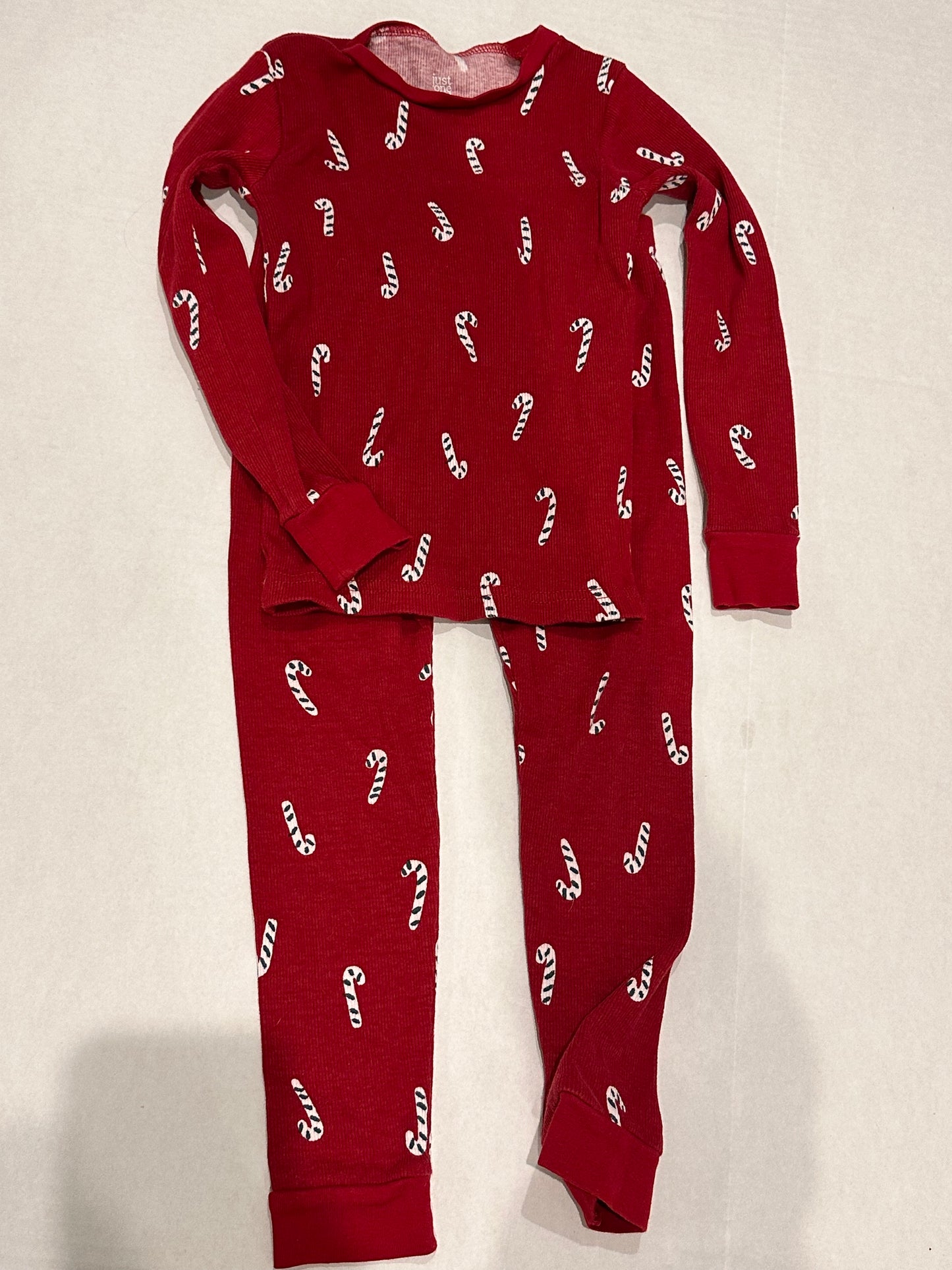 92B Size 5T Carters Candy Cane pajamas