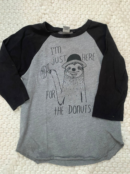 Sloth donuts long sleeve shirt size 6