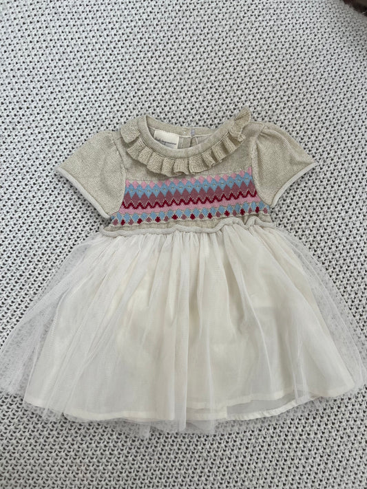 #157 NWOT First Impressions Little Girl Dress, 3-6M