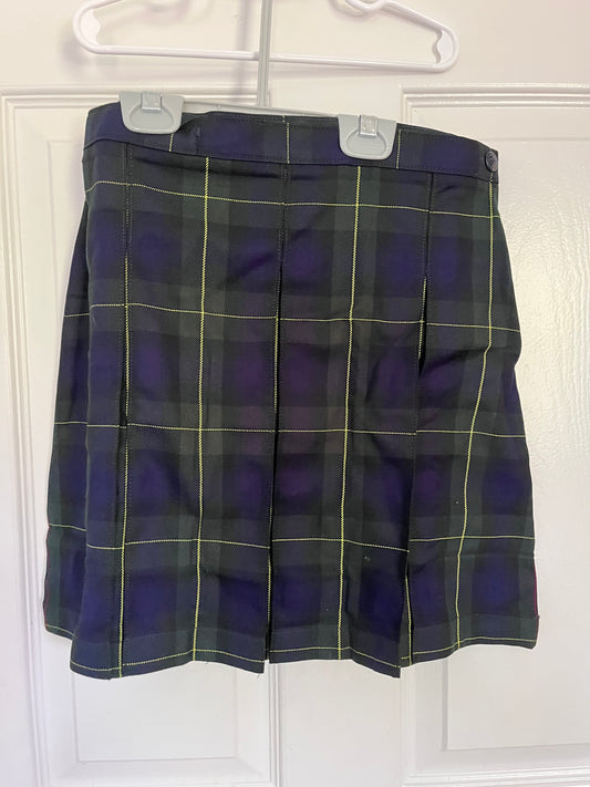 #125 Girls Lands End New In Packaging Hunter/Navy Uniform skirt Size 10