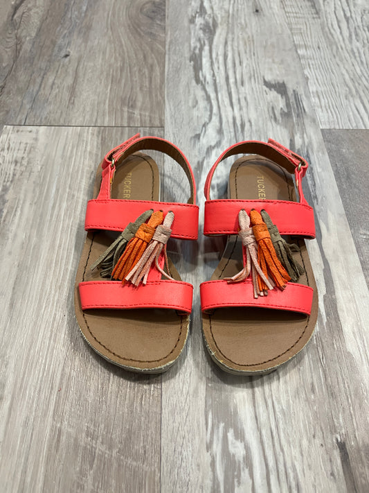 Girls Tucker and Tate Coral Tassel Sandals Size 10