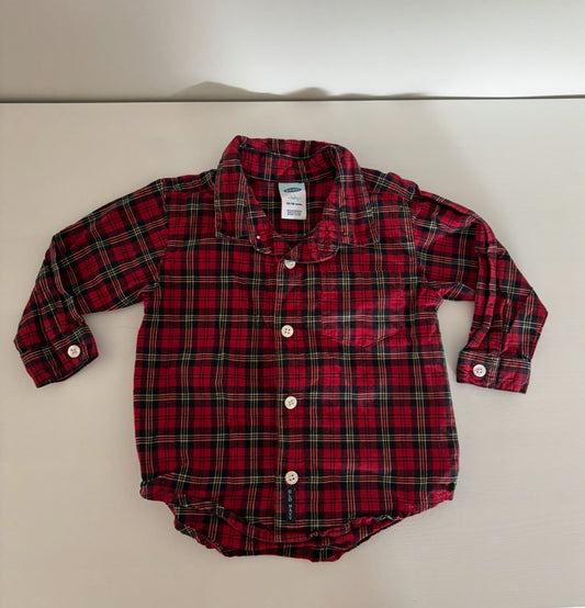 Seller #195 - Old Navy Baby Boys Plaid Button Down Shirt - Size 12-18 Months
