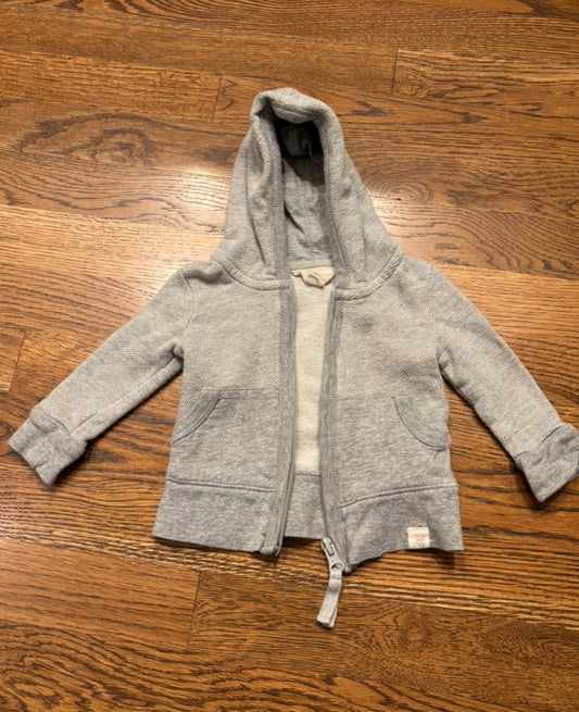 Seller #195 - Burt’s Bees Baby Gray Zip Up Hoodie Jacket - Size 3-6 Months