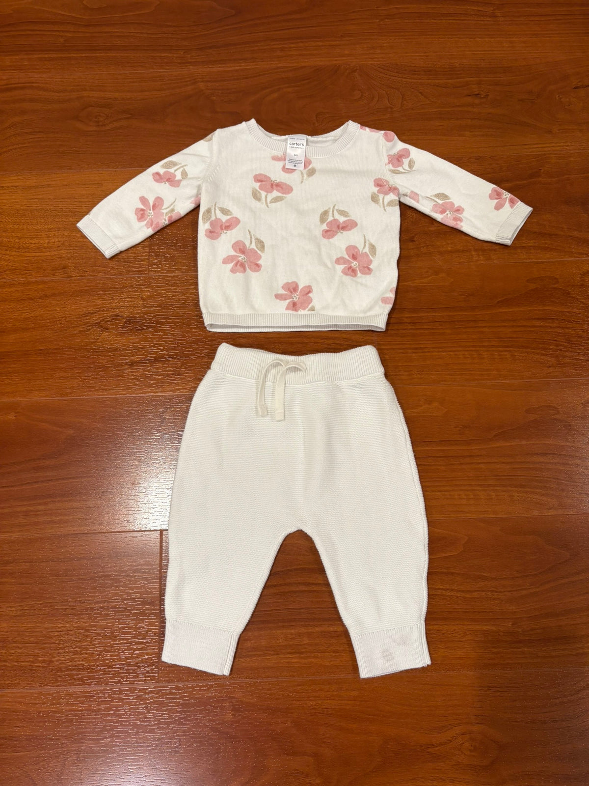 Girls 6 Months Carters Floral Knit Set