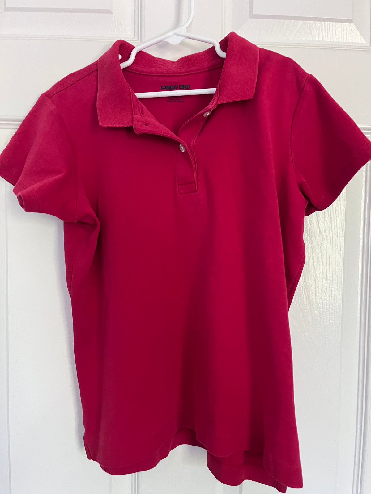 #125 Girls Lands End Uniform Polo Size 10-12