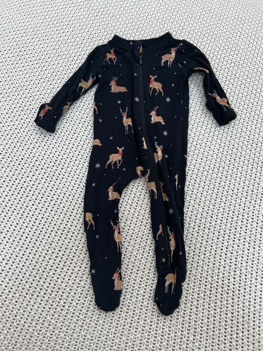 #157 EUC Kyte Baby Bamboo Onesie, 0-3M Christmas