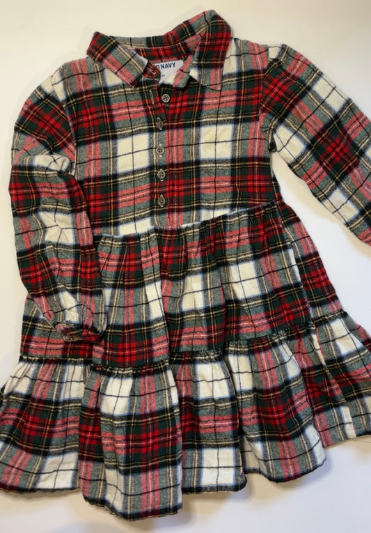 205 4t ON Red Holiday Plaid Dress
