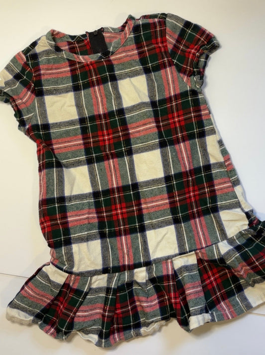 205 4t Holiday Red Plaid Dress