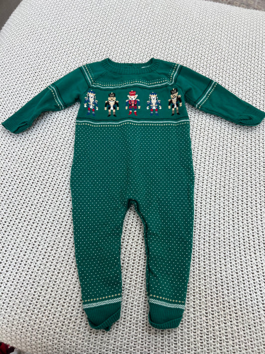 #157  NWOT, Janie and Jack Knitted Dog Nutcracker Onesie, 3-6M