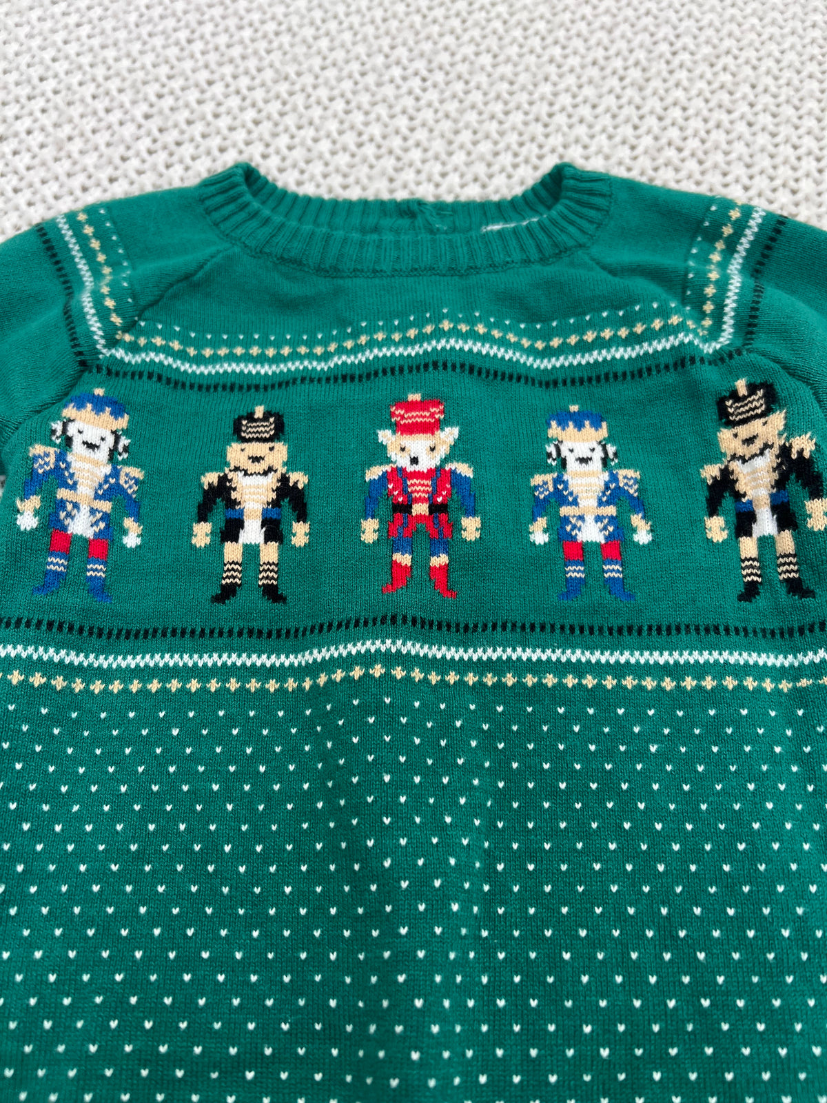#157  NWOT, Janie and Jack Knitted Dog Nutcracker Onesie, 3-6M