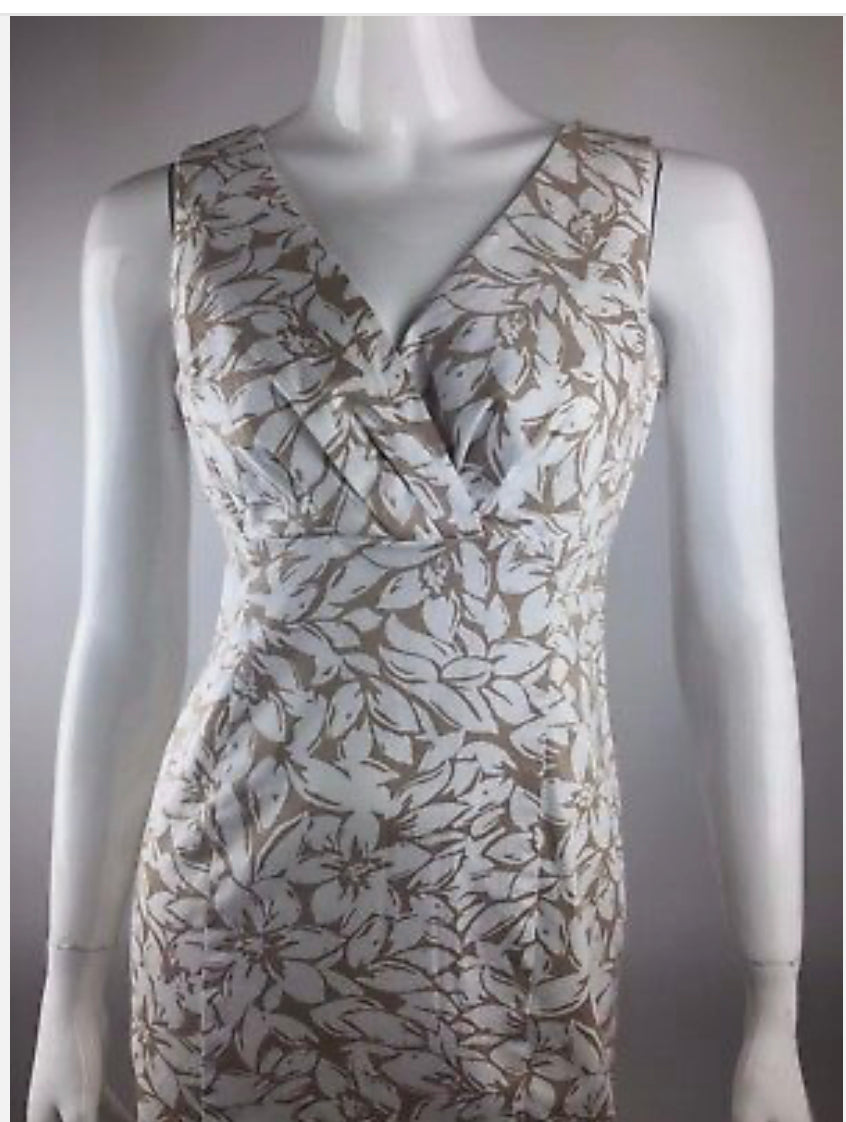 Anne Klein Dress, Tan / Ivory, Women's Size 6