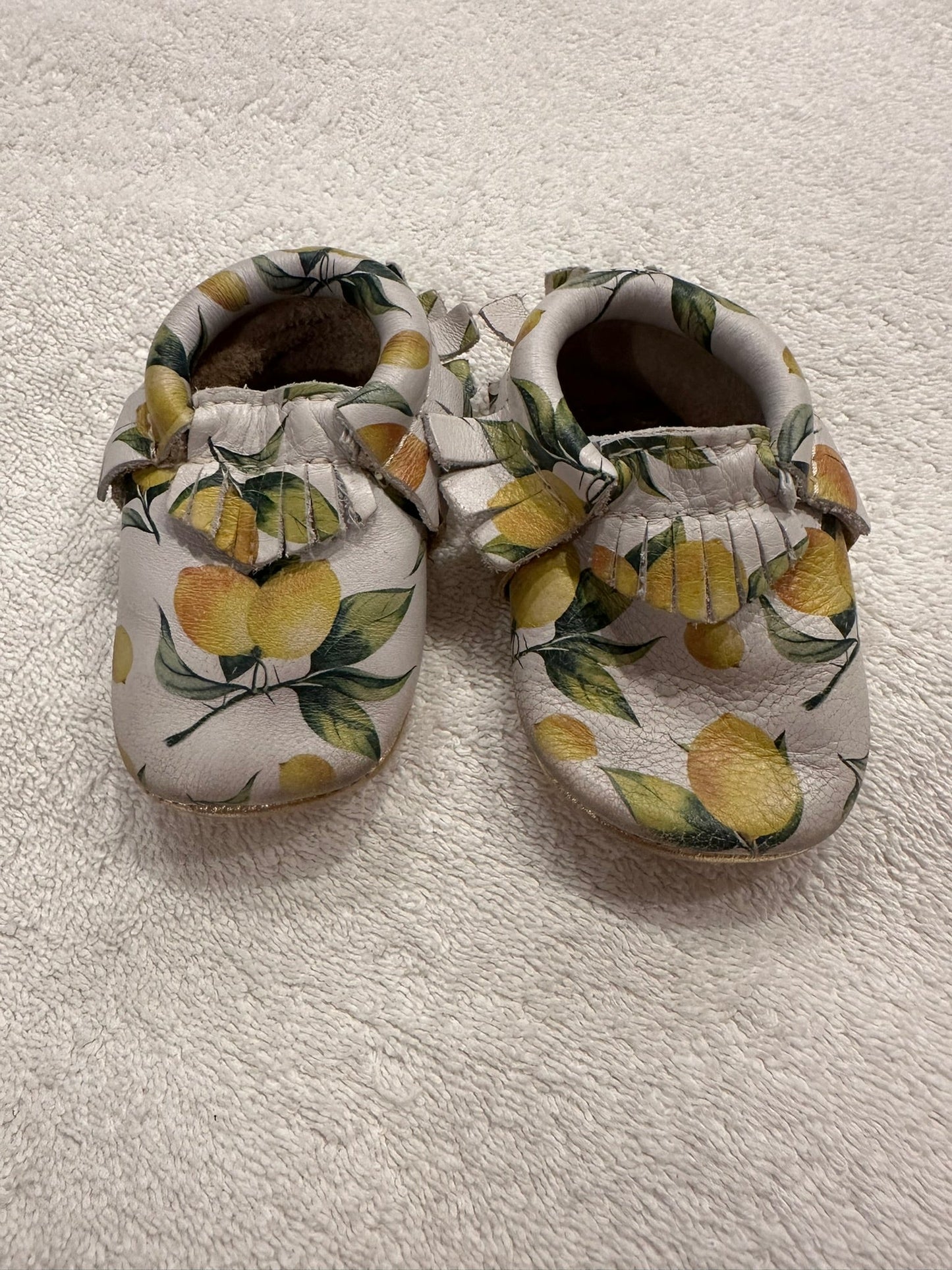 #85 Freshly Picked Lemon Moccasins, Infant Girls 2