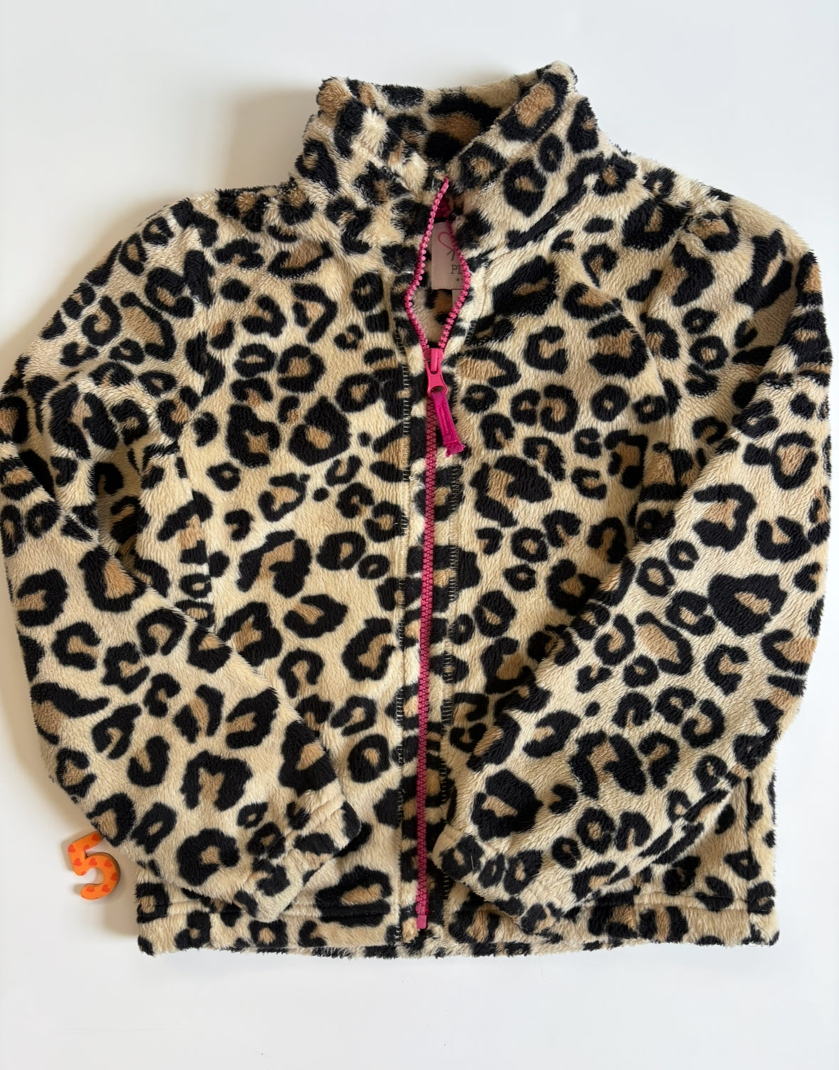 REDUCED #40 Children's Place Cheetah Fleece Zip Girls 5