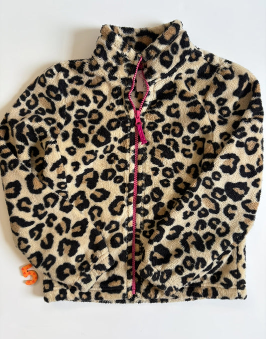 REDUCED #40 Children's Place Cheetah Fleece Zip Girls 5