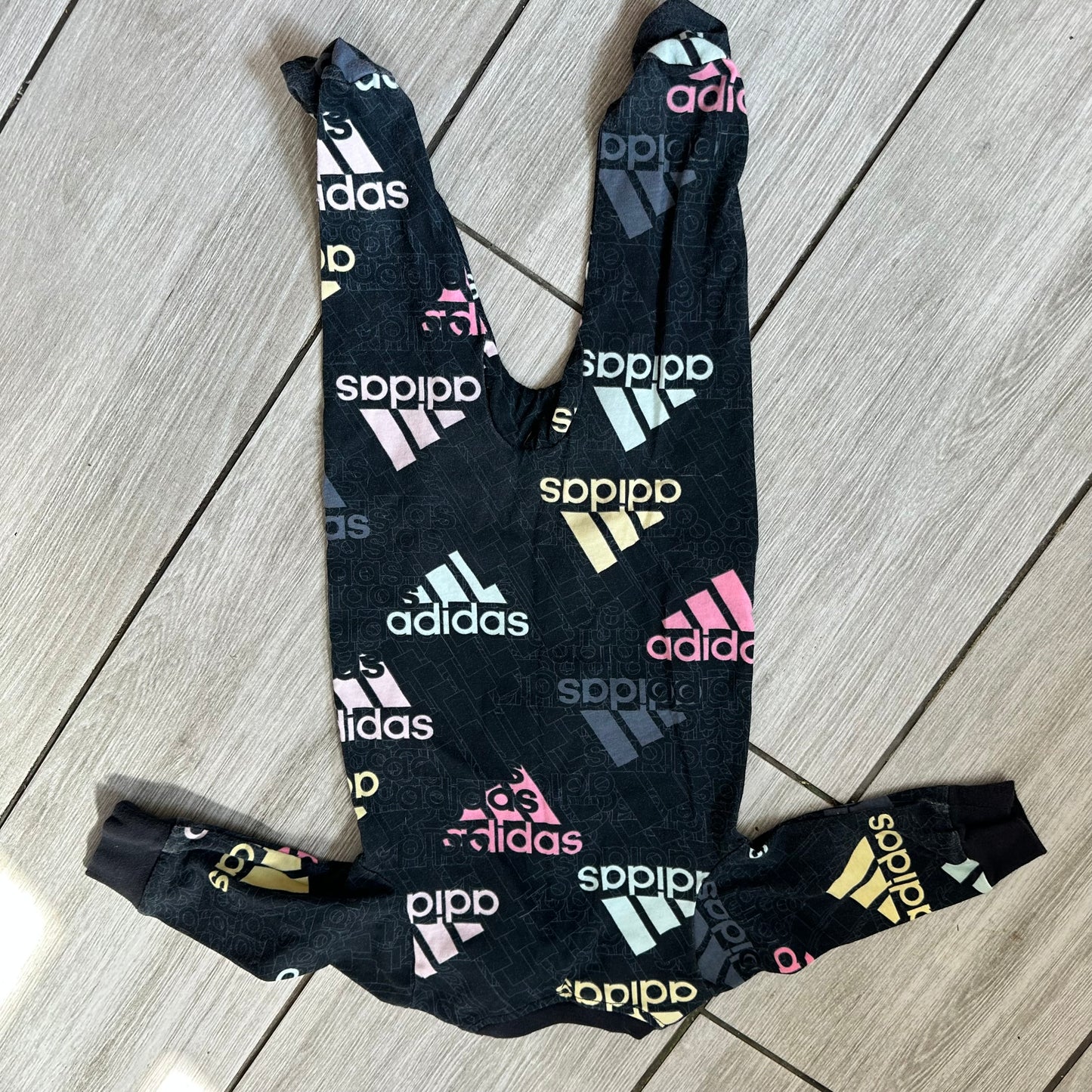 #111 Adidas Footie Pajamas 6 Months