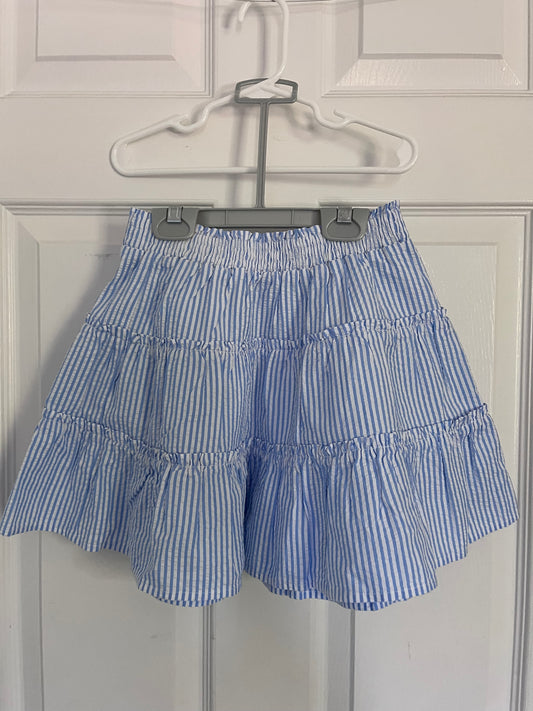 #125 Girls NWT Crewcuts Seersucker Skirt Size 8