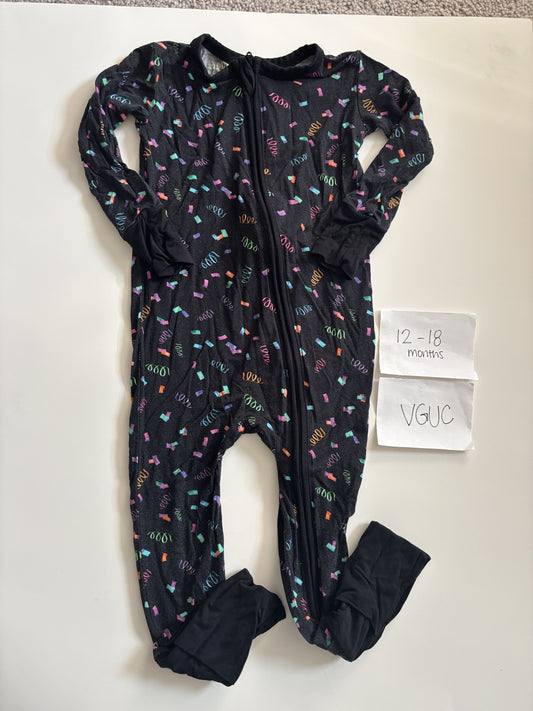 #138 - 12-18 Mo - VGUC Birdie Bean - Confetti Convertible Zippy - PU 45236