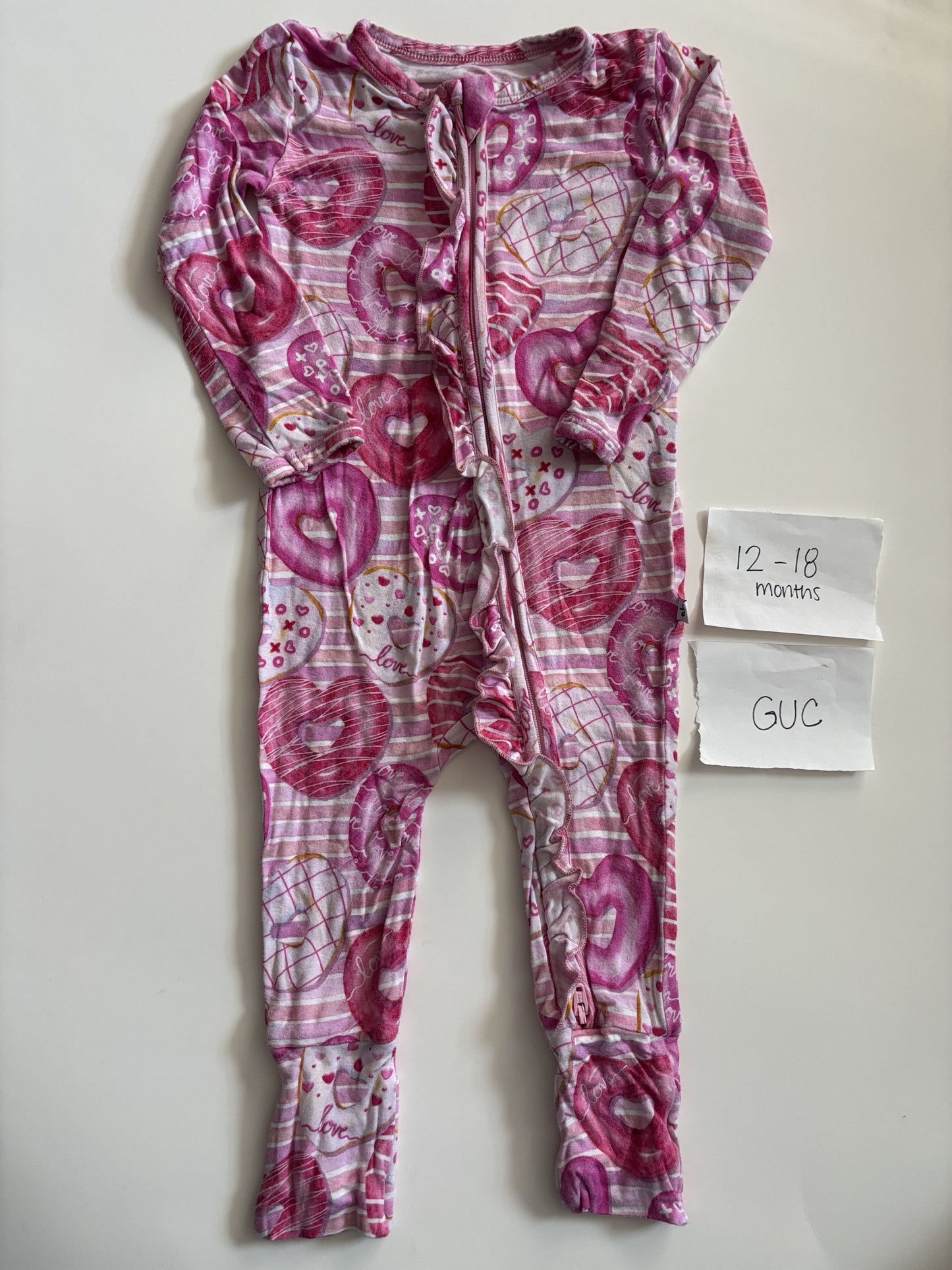 #138 - 12-18 Mo - GUC Birdie Bean - Pink Donuts Convertible Zippy - PU 45236