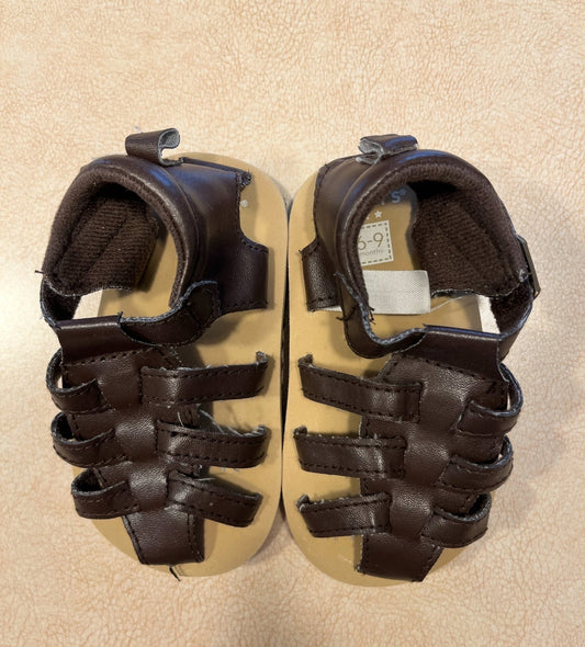 #143 Carter's Brown Sandals Boys 6-9m