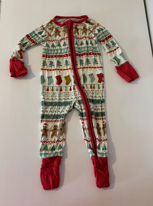 Seller #195 - *REDUCED* Little Sleepies Fair Isle Holiday Zippy Pajamas - Size 0-3 Months