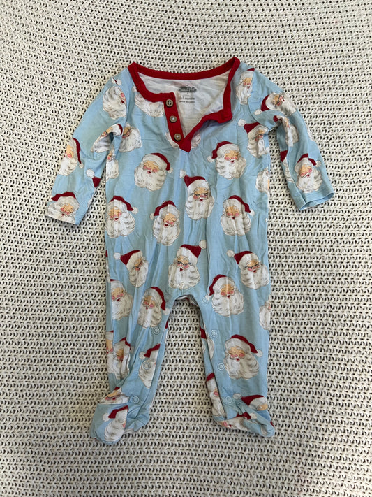 #157 EUC Mudpie Christmas Santa Onesie, 0-3M