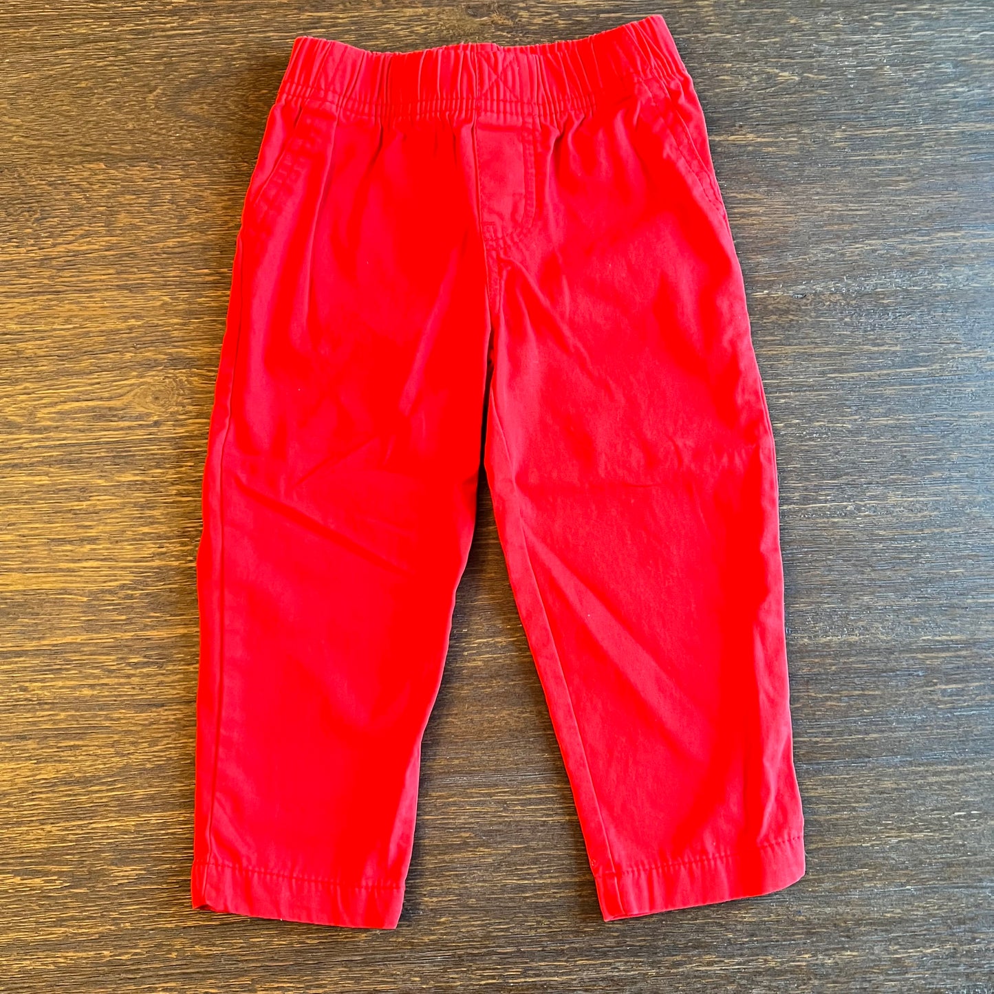 #5 Carters Red Woven Pull On Pants, Boys 2t