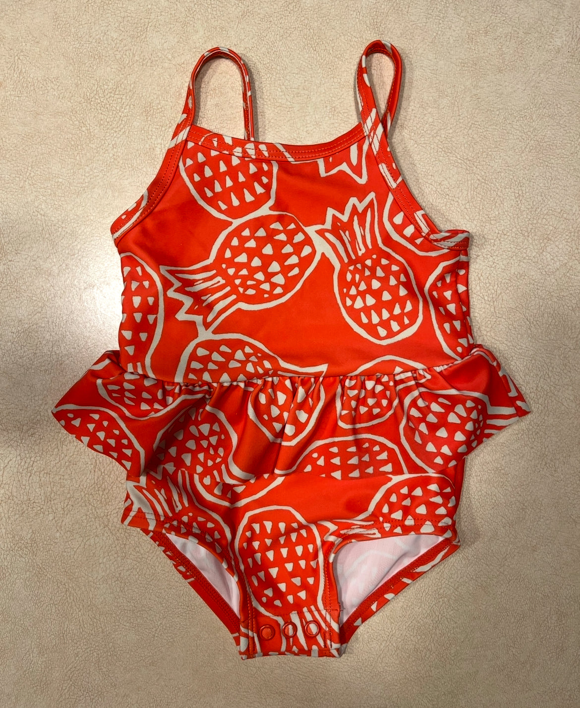#143 Carter's Orange Pineapple Swimsuit Girls 9m (NWOT) - REDUCED