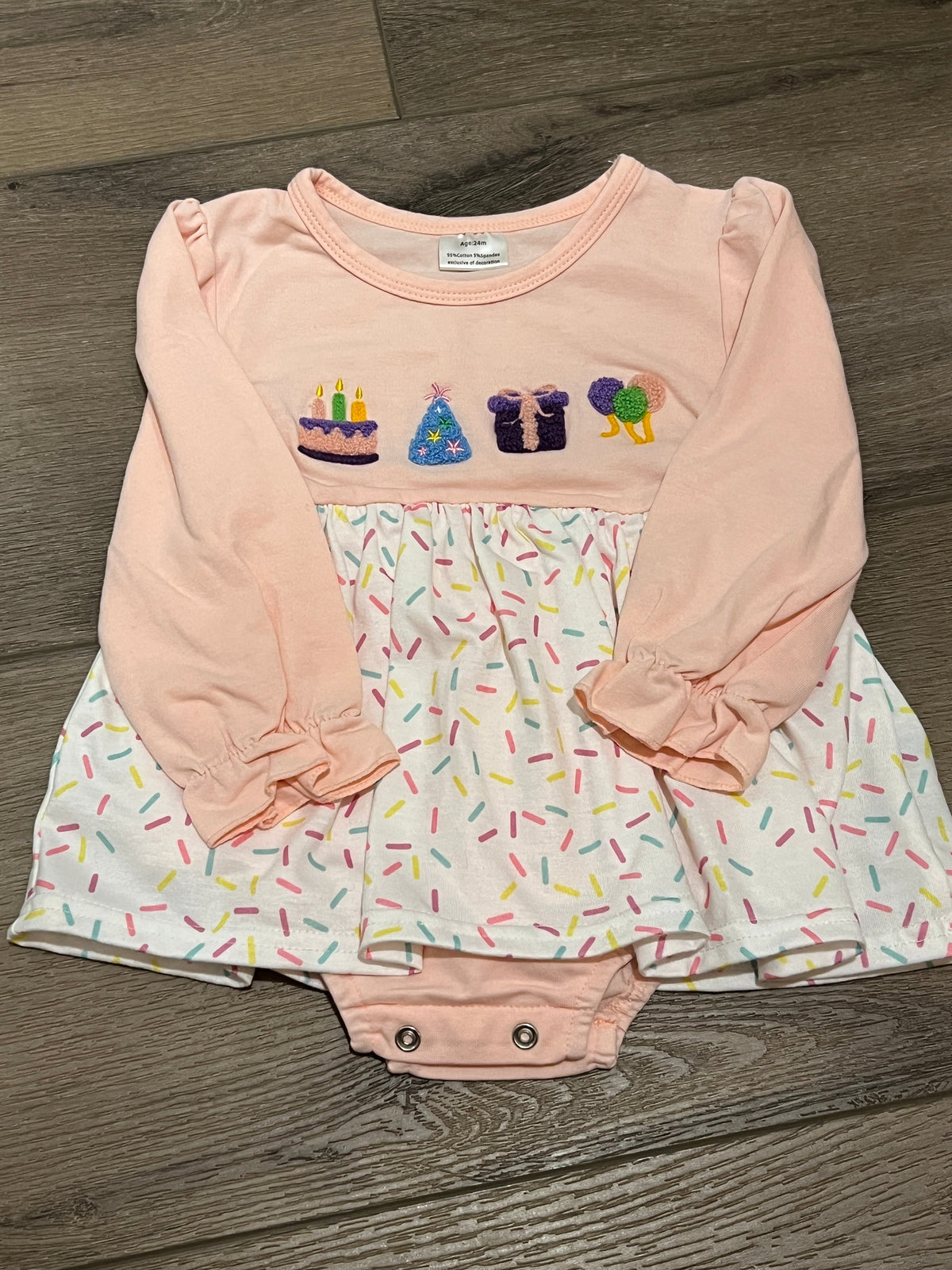 #90 Girls birthday outfit, 24 mos