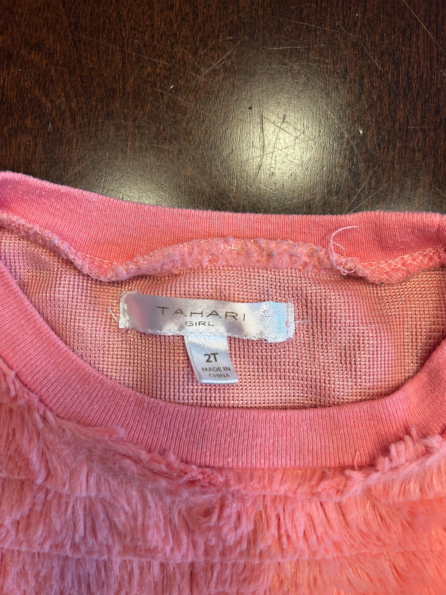 #7 Tahari pink sweatshirt size 2T