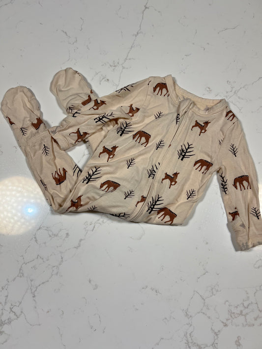 #157 EUC Larkspur Bamboo Christmas Onesie, 3M