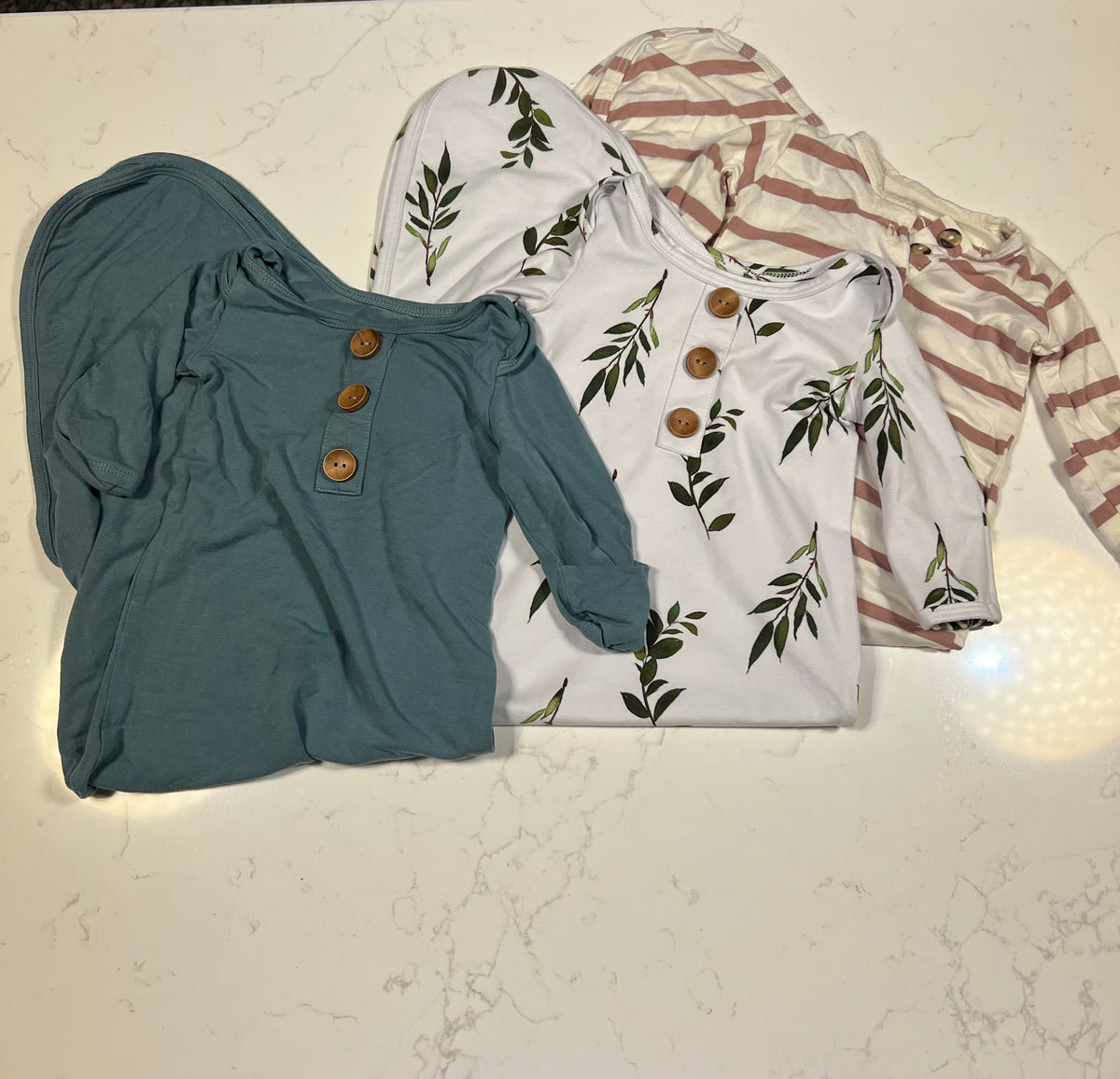 #157 EUC Tie Swaddles, Caden Lane Gender Neutral 0-3M