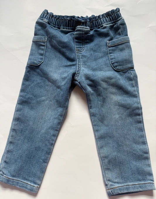 #170 Cat and Jack paper bag waist jeans girls 18 months