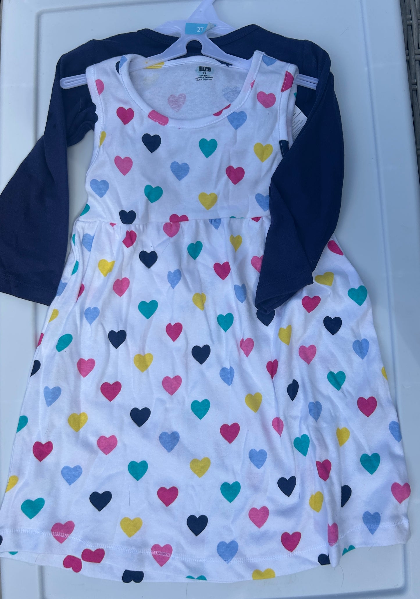 #34 NWT girls 2t dress and cardigan Hudson baby
