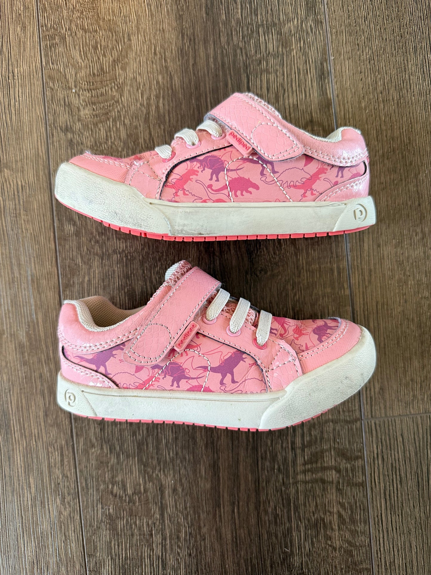#173-VGUC pediped Flex Dani Dino sneaker little girl size 10-10.5