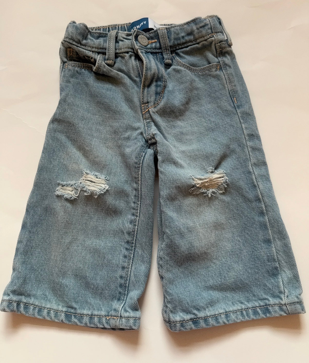 #170 old Navy wide leg jeans girls 12-18 months