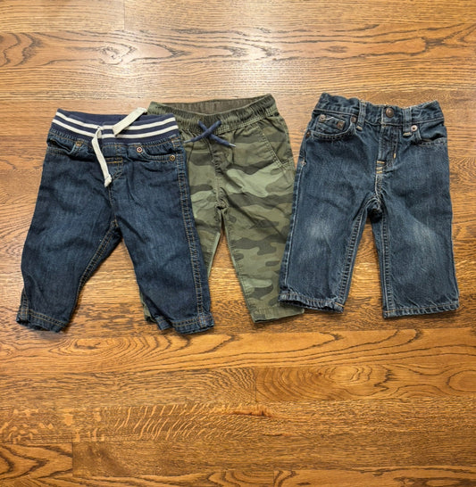 Seller #195 - *REDUCED* Bundle of 3 Carter’s and Polo Baby Boys Pants & Jeans - Size 9 Months