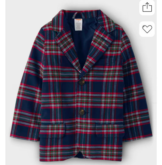 #180 Boys 8 NWT Gymboree Plaid Blazer (2 available)