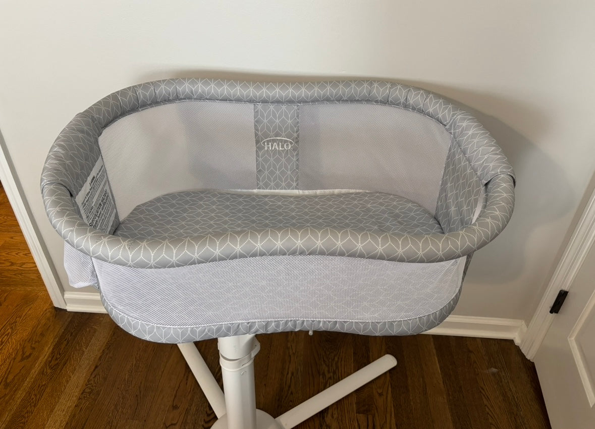 Seller #195 - *REDUCED* Halo Bassinet Swivel Sleeper in Indigo Mist with Extra Sheets