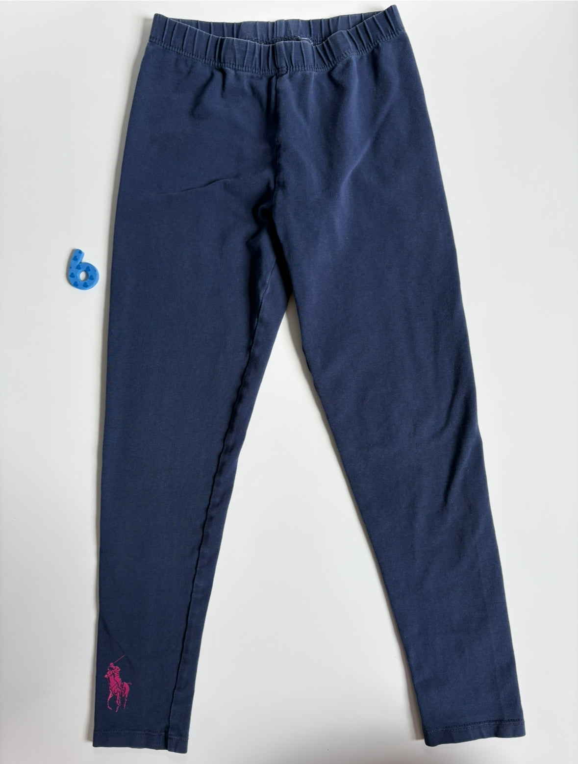 REDUCED #40 Polo Navy Leggings Girls 6
