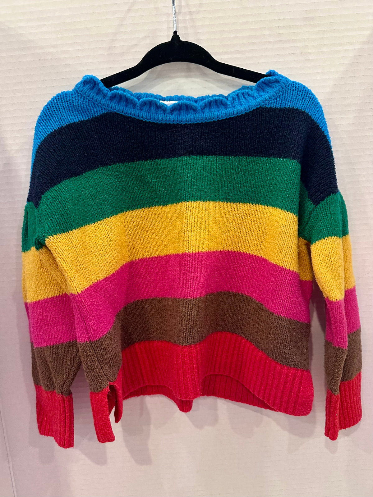 #146 Gap Rainbow Striped Sweater Girls 18-24M