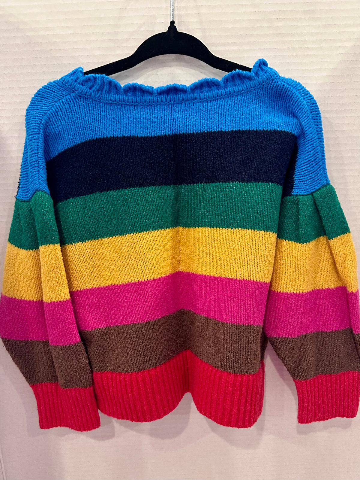 #146 Gap Rainbow Striped Sweater Girls 18-24M