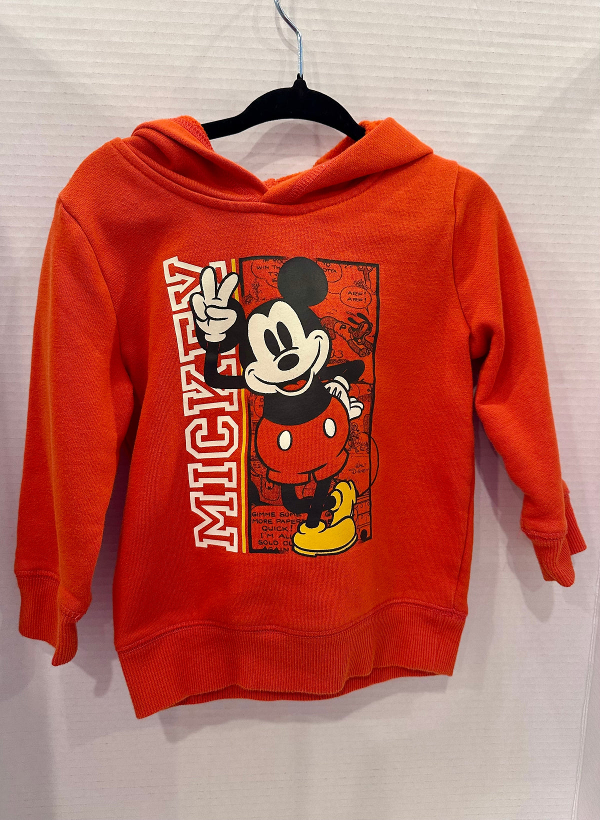 #146 Disney x Jumping Beans Orange Mickey Hoodie Boys 18M