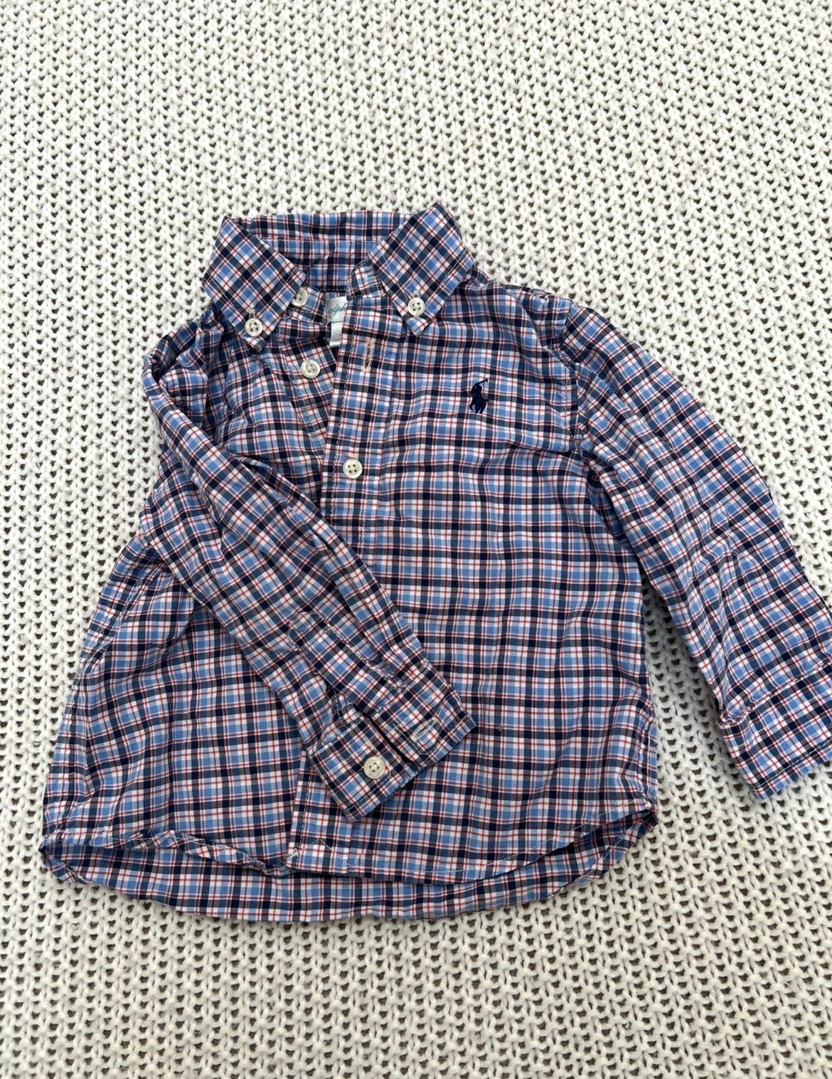 #157 Polo Ralph Lauren Button Down Little Boys Shirt, 12M