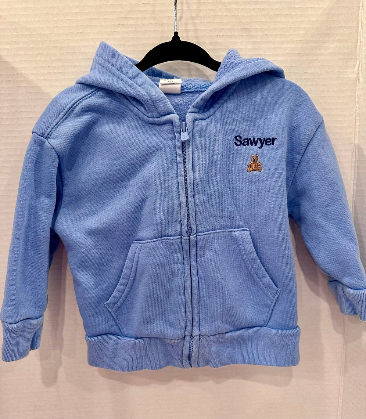 #146 Baby Gap Sawyer Teddy Bear Full Zip Hoodie Boys 12-18M