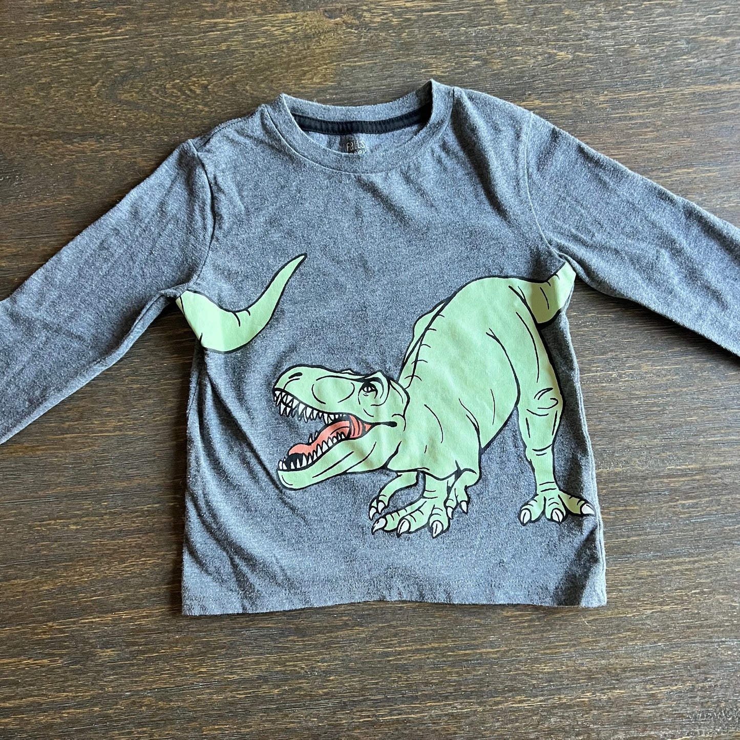 #5 Falls Creek Dinosaur Long Sleeve Shirt, Boys 3t