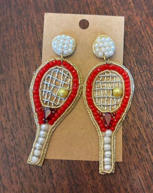 #156 reduced! New tennis seed bead earrings
