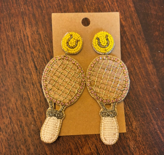 #156 reduced! New tennis seed bead earrings