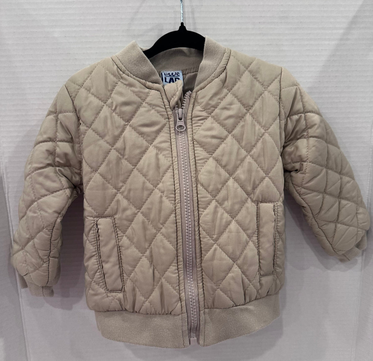 #146 Little Lad Khaki Quilted Jacket Boys 18M