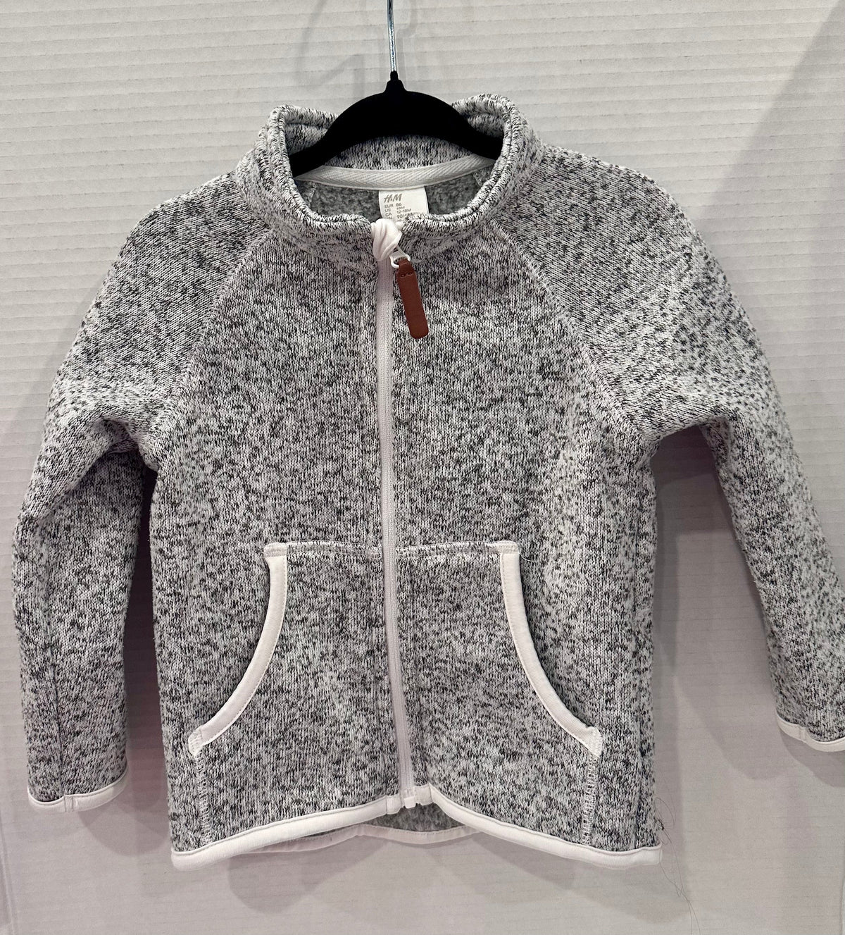 #146 H&M Heather Gray Full Zip Gender Neutral 18M