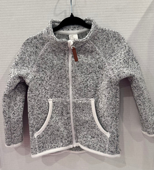 #146 H&M Heather Gray Full Zip Gender Neutral 18M